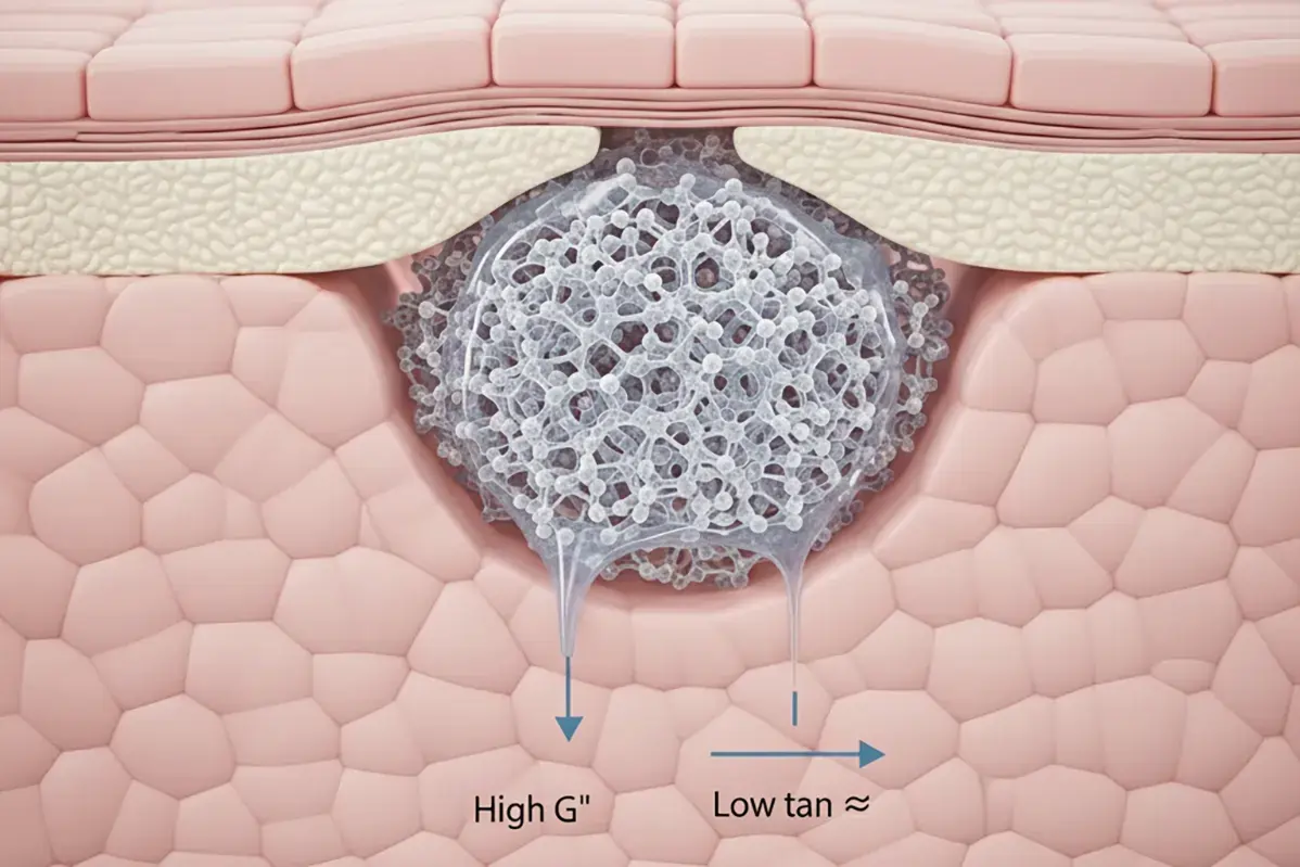 نقش tan δ پایین و G′ بالا در کاهش مهاجرت فیلر